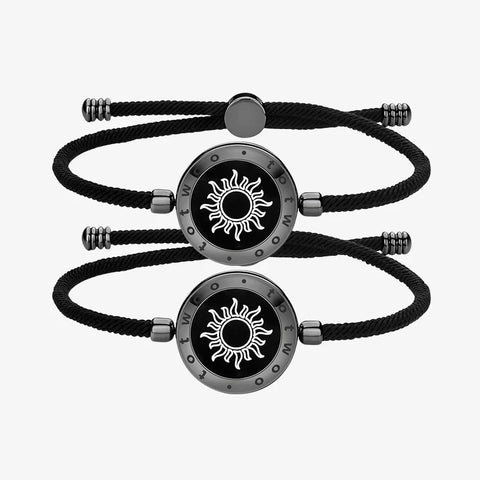Pulseiras Sun&Sun Touch com corda Milan (preto + preto)