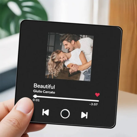 Ímã de geladeira com música personalizada Ímã de geladeira com foto personalizada pode tocar músicas