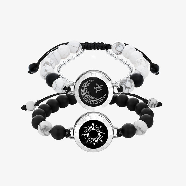 Pulseiras Sun & Moon Touch com contas combinando