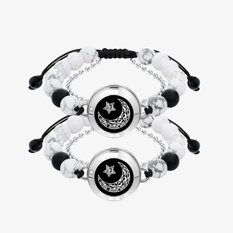 Pulseiras Moon&Star Touch com contas combinando